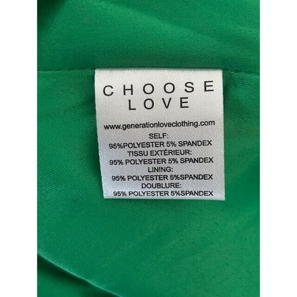 Generation Love Hudson Blazer Jacket Peak Lapel 3/4 Sleeve Pockets Green XXL NEW - Picture 4 of 11